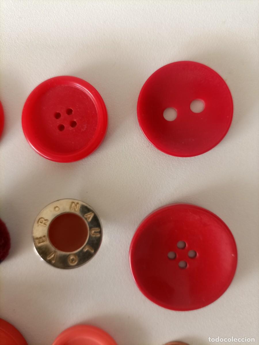 Vintage: Lote de botones tonos rojos y naranjas - Foto 3