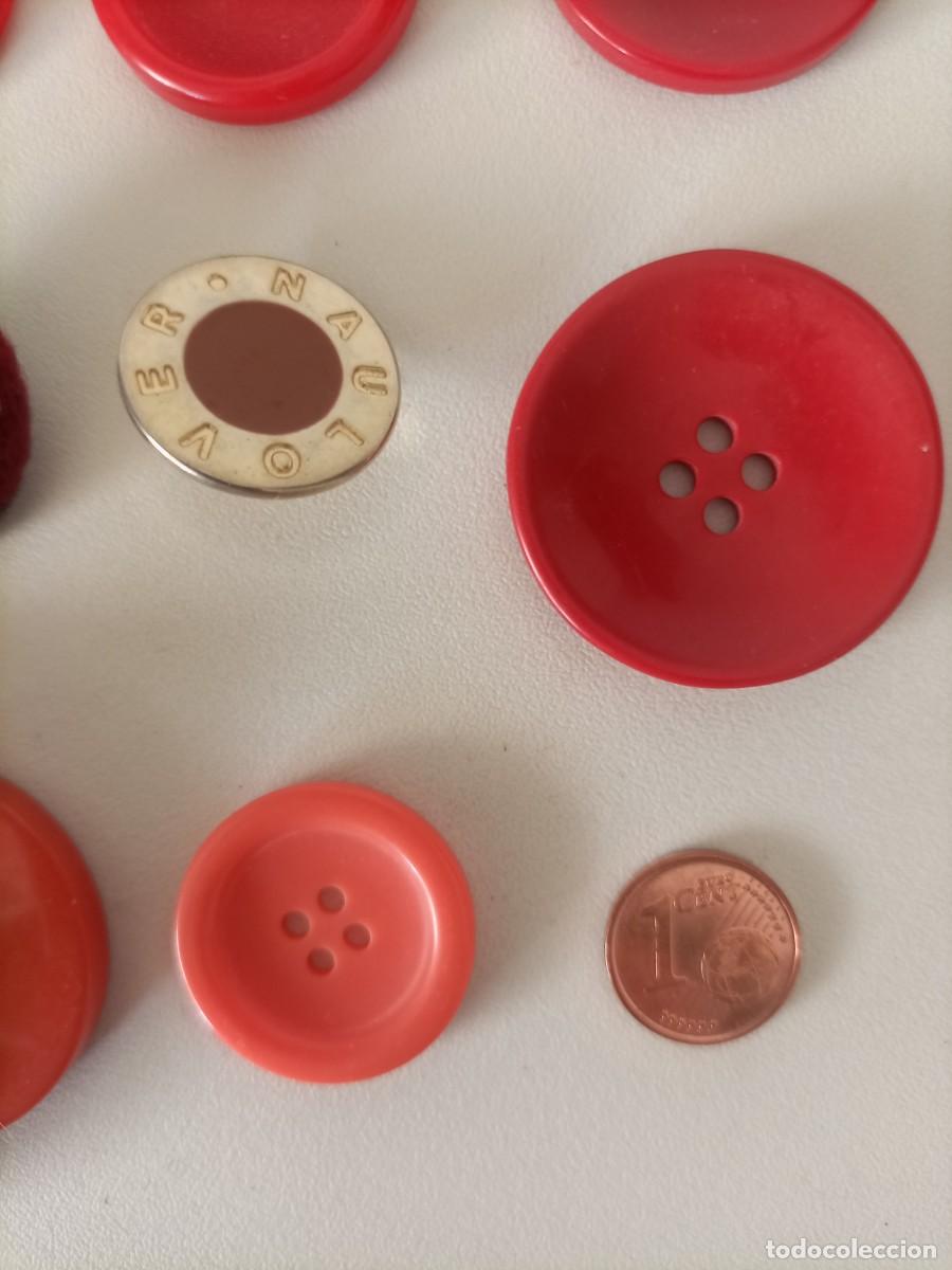 Vintage: Lote de botones tonos rojos y naranjas - Foto 4
