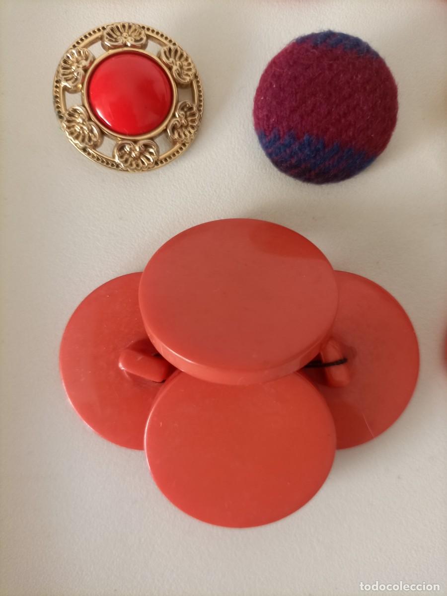Vintage: Lote de botones tonos rojos y naranjas - Foto 5
