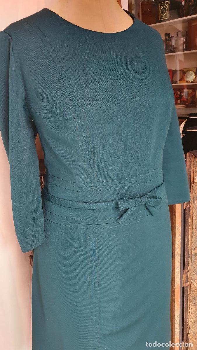Vintage: Vestido verde botella - Foto 2