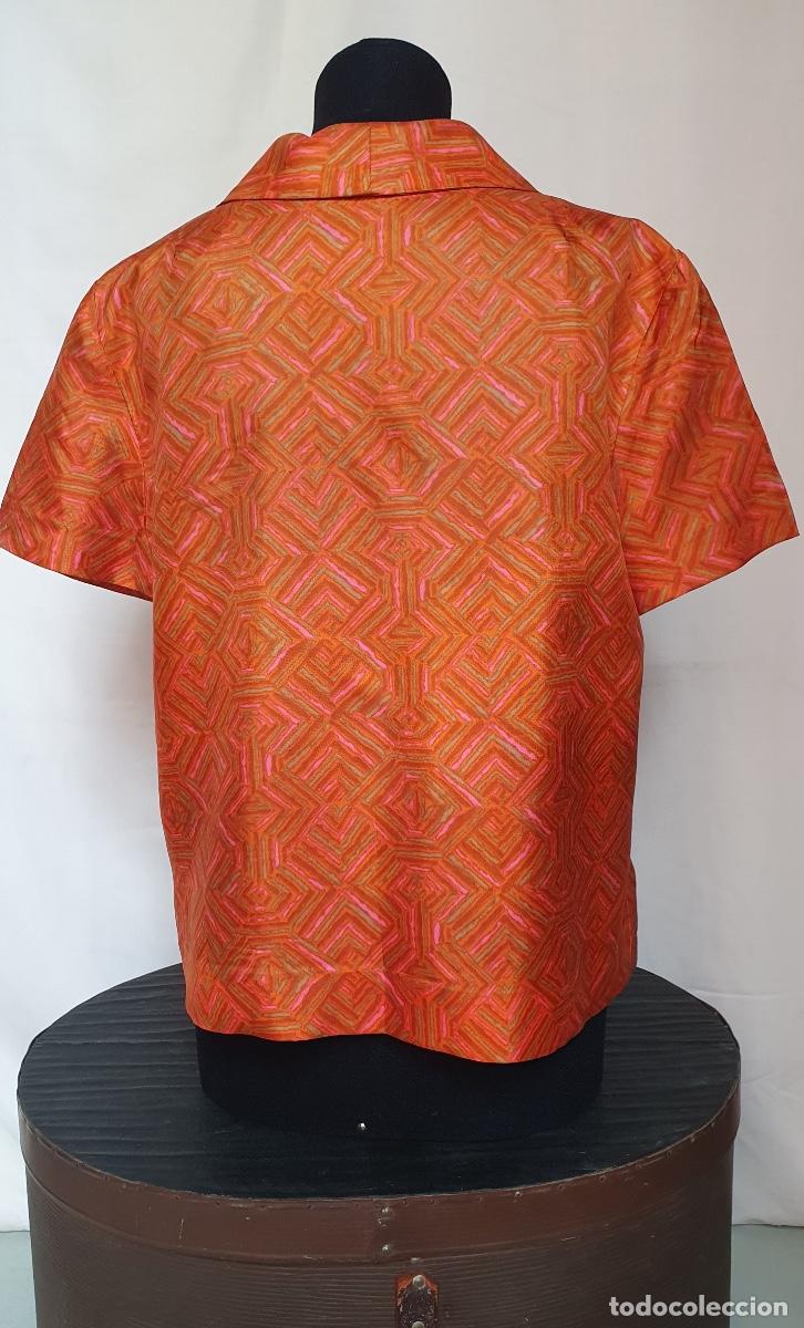 Vintage: Camisa naranja y fucsia - Foto 3