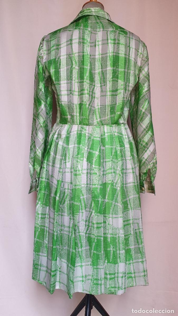 Vintage: Vestido verde de cuadros - Foto 2