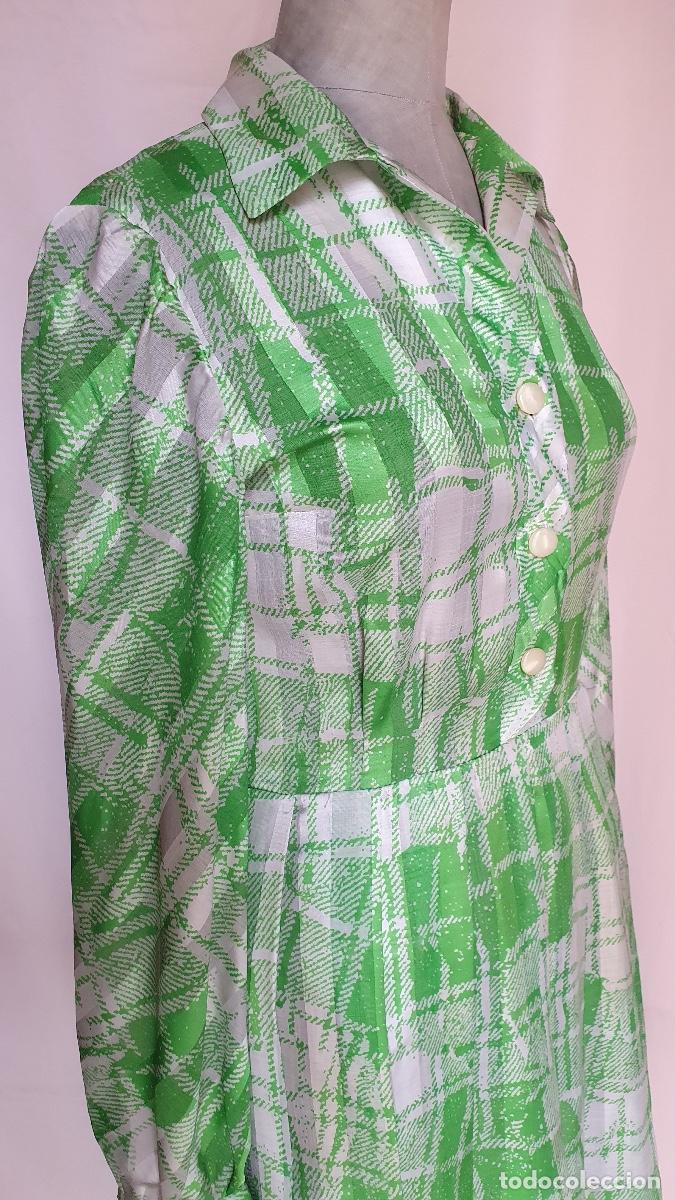 Vintage: Vestido verde de cuadros - Foto 3