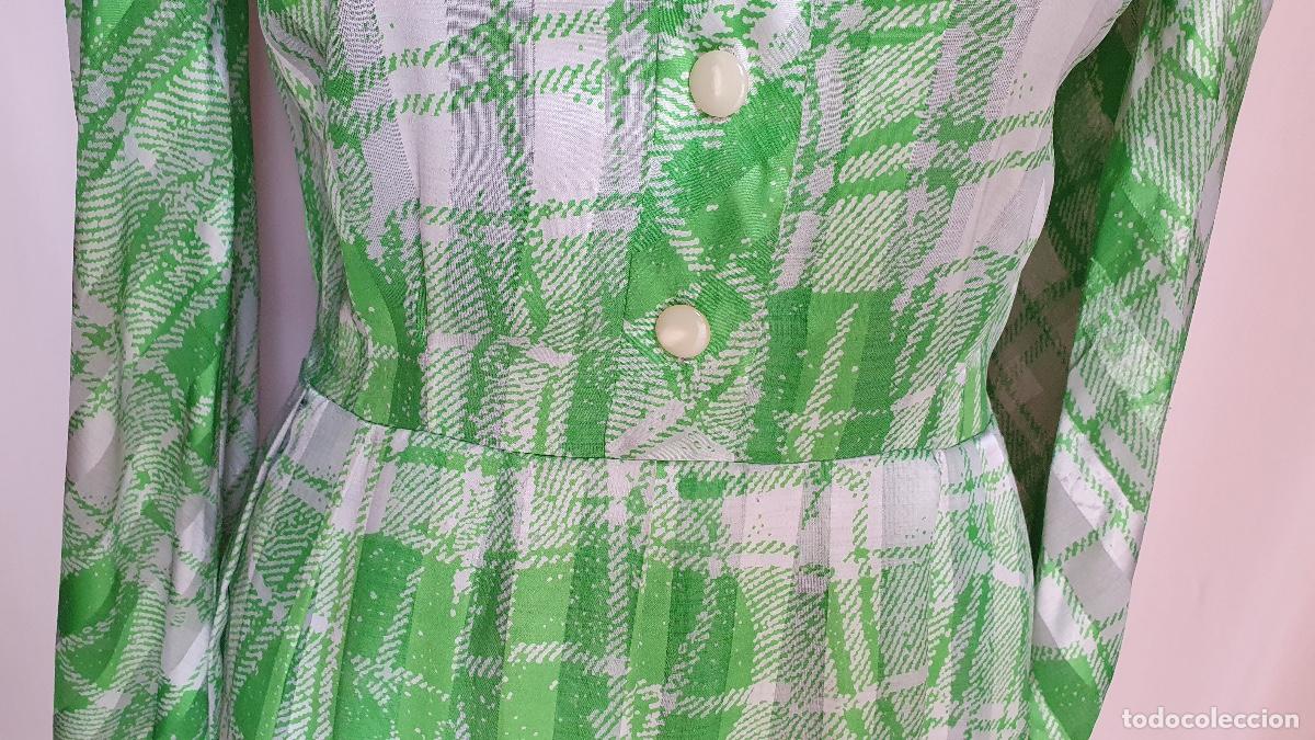 Vintage: Vestido verde de cuadros - Foto 4