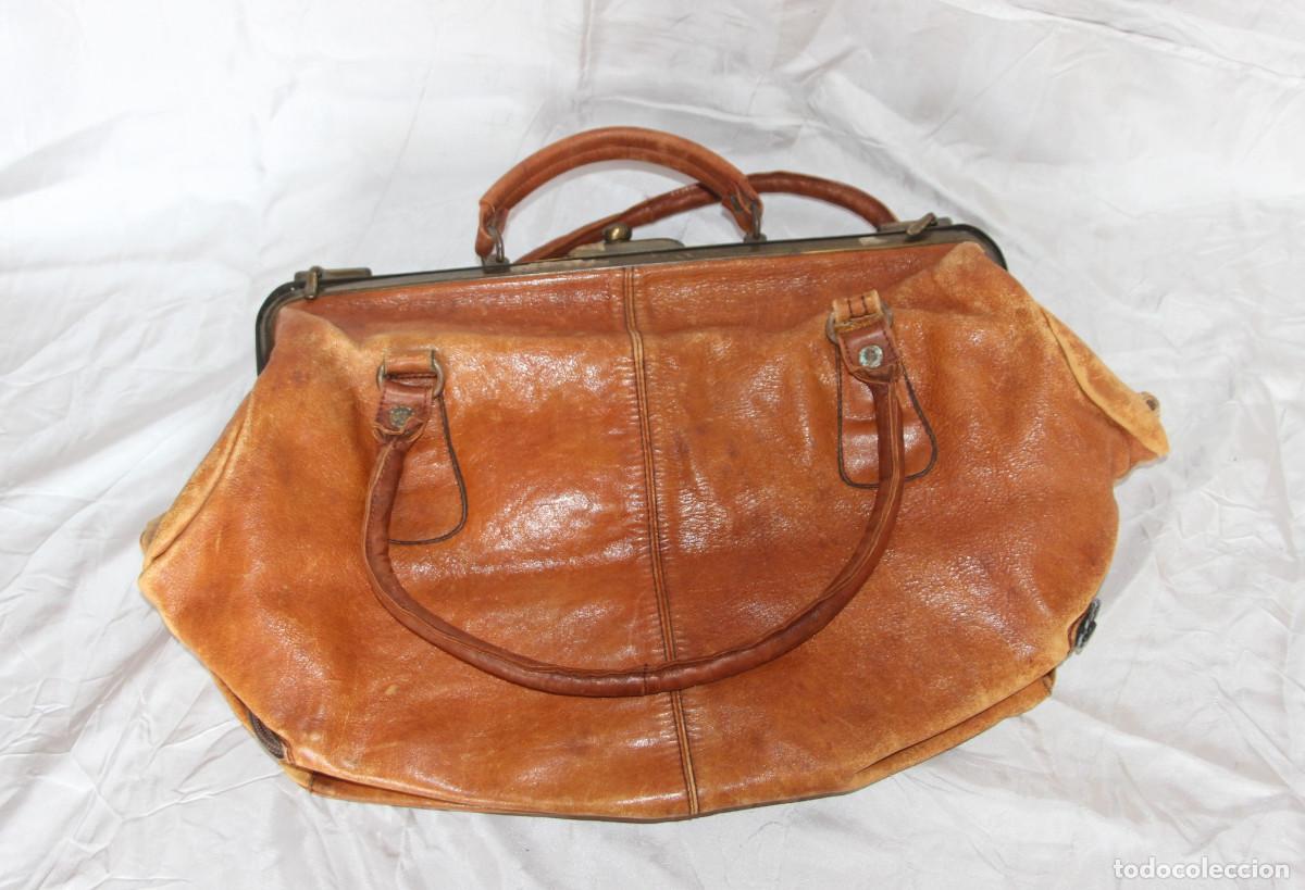Vintage: bolso de cuero tipo medico - Foto 2