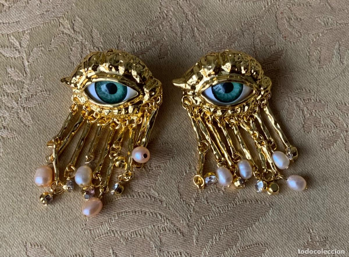 Vintage: PENDIENTES SURREALISTAS OJOS - Foto 1