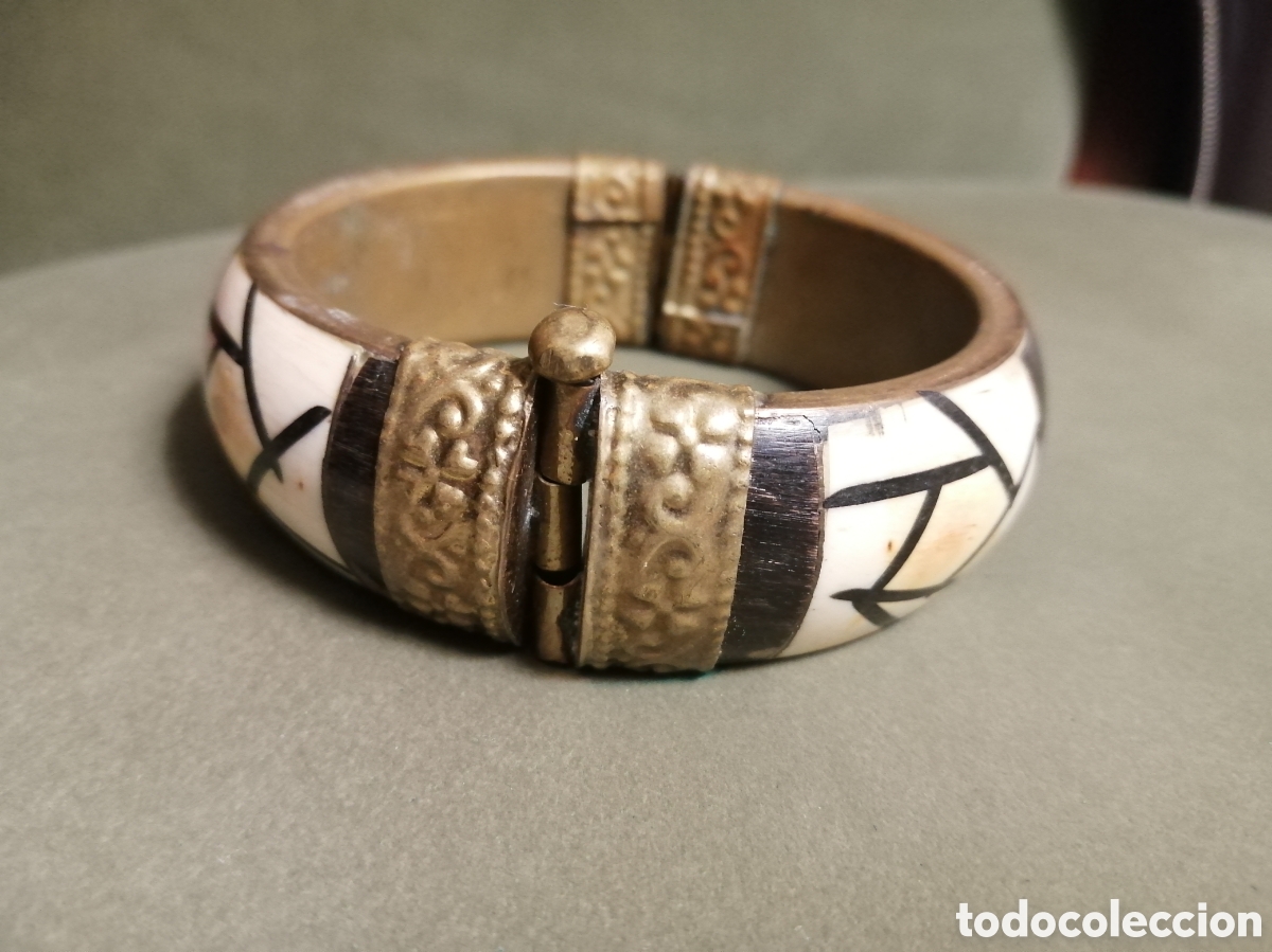 Vintage: Oferta brazalete africano de hueso. - Foto 3