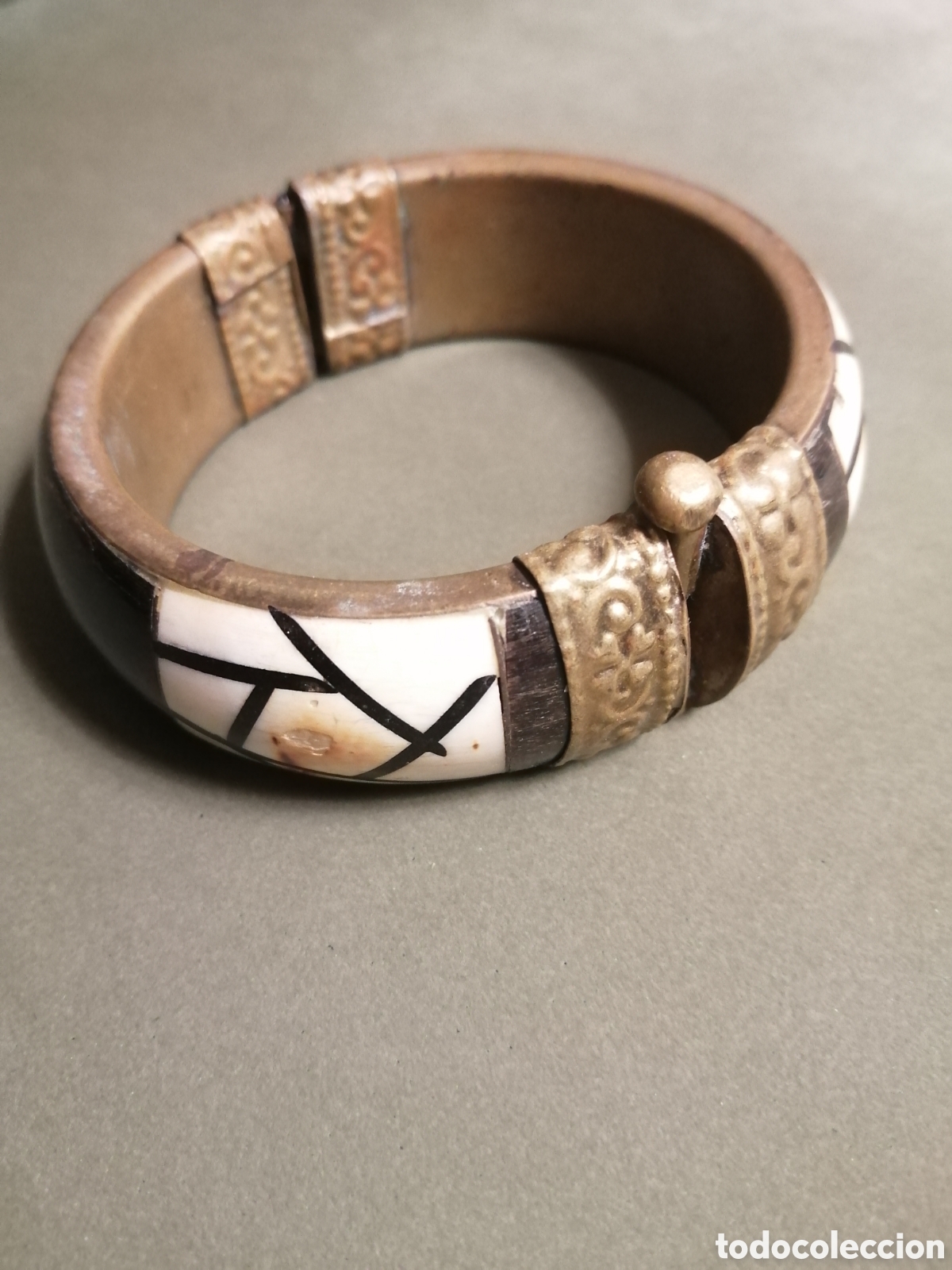 Vintage: Oferta brazalete africano de hueso. - Foto 1