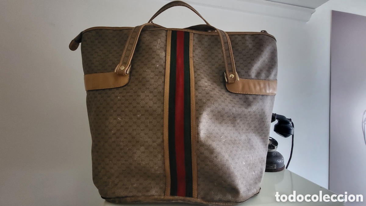 Vintage: GUCCI BOLSA DE VIAJE MICRO MONOGRAM VINTAGE - Foto 2