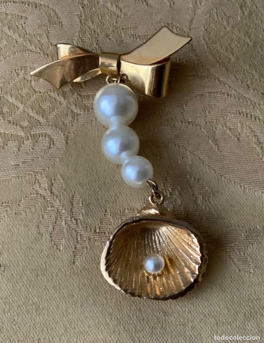 Vintage: BROCHE VINTAGE CONCHA CON PERLA - Foto 3
