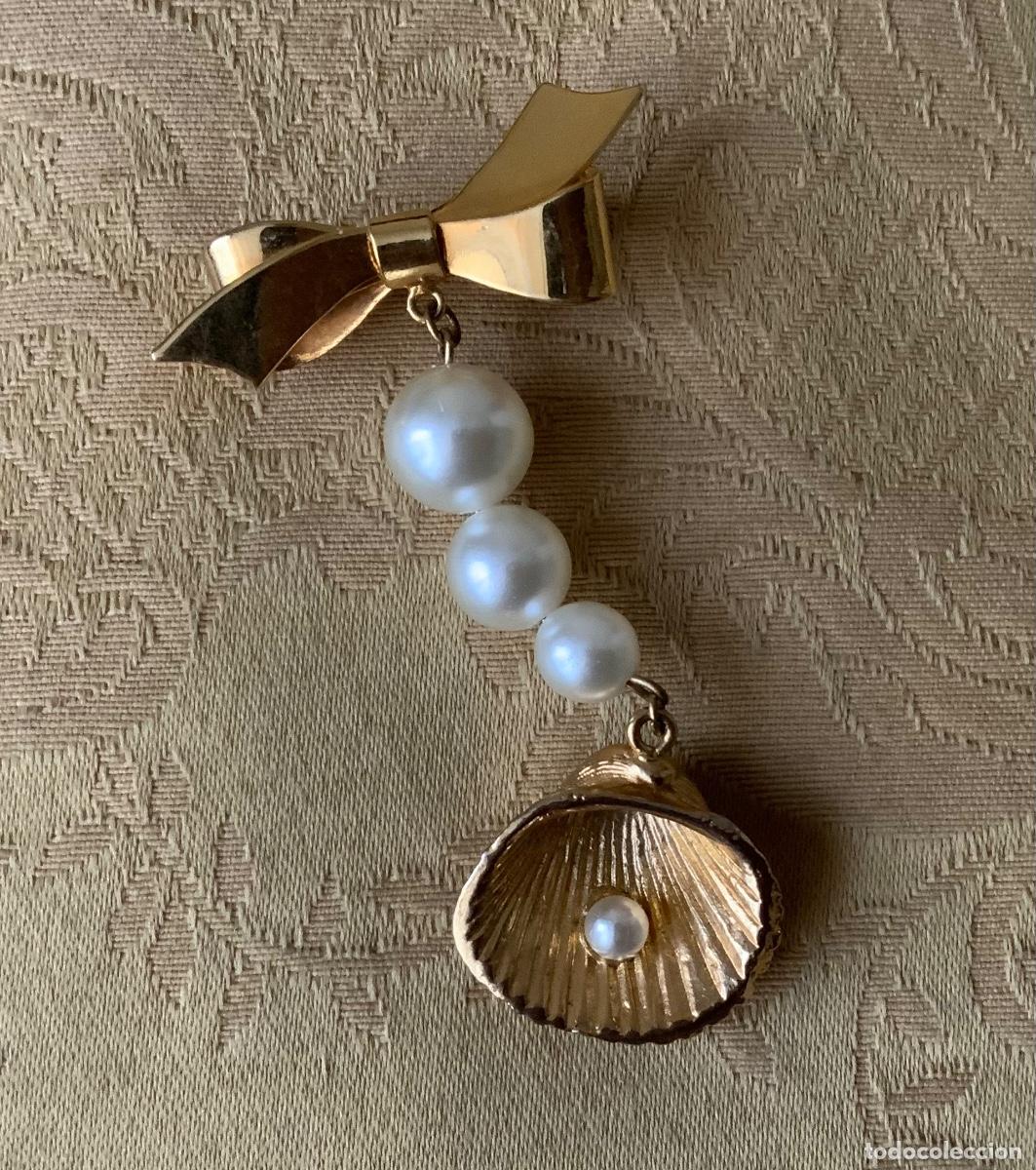 Vintage: BROCHE VINTAGE CONCHA CON PERLA - Foto 5