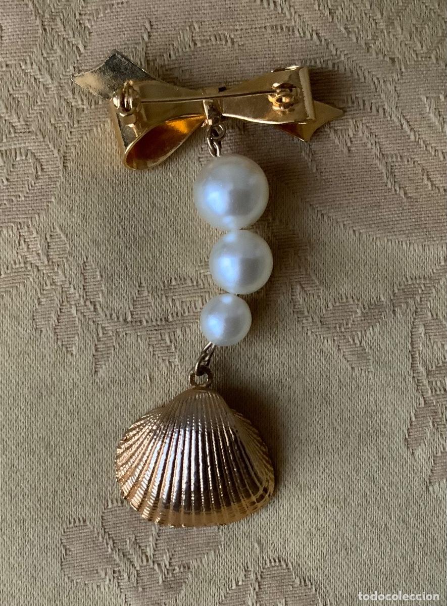 Vintage: BROCHE VINTAGE CONCHA CON PERLA - Foto 6