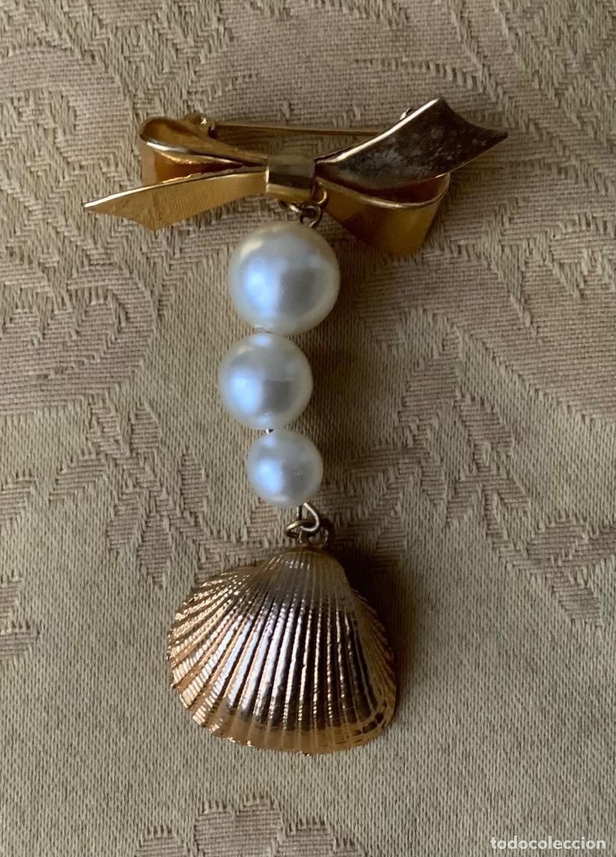 Vintage: BROCHE VINTAGE CONCHA CON PERLA - Foto 8