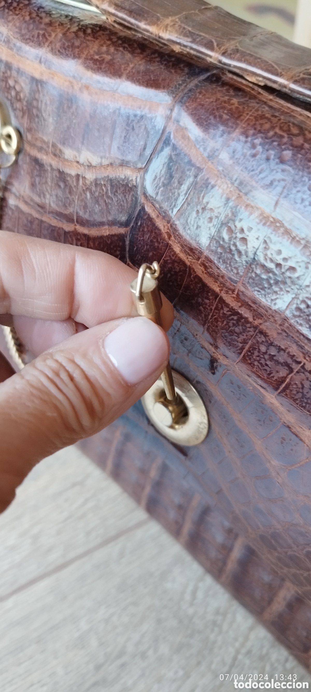 Vintage: Bolso de piel de mano - Foto 3