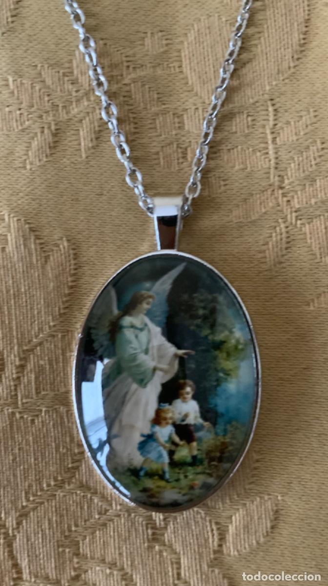 Vintage: COLGANTE &Aacute;NGEL DE LA GUARDA CON CADENA - Foto 5