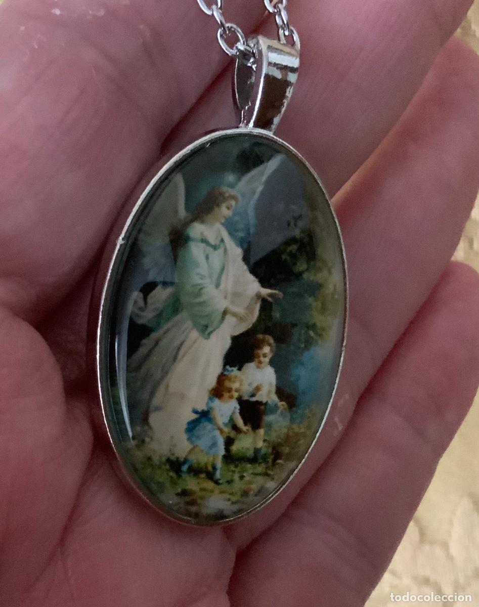 Vintage: COLGANTE &Aacute;NGEL DE LA GUARDA CON CADENA - Foto 6