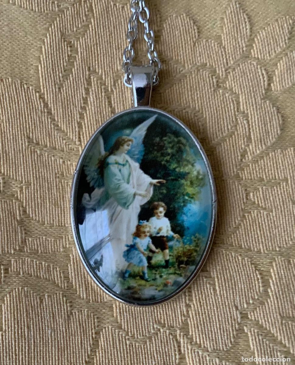 Vintage: COLGANTE &Aacute;NGEL DE LA GUARDA CON CADENA - Foto 10