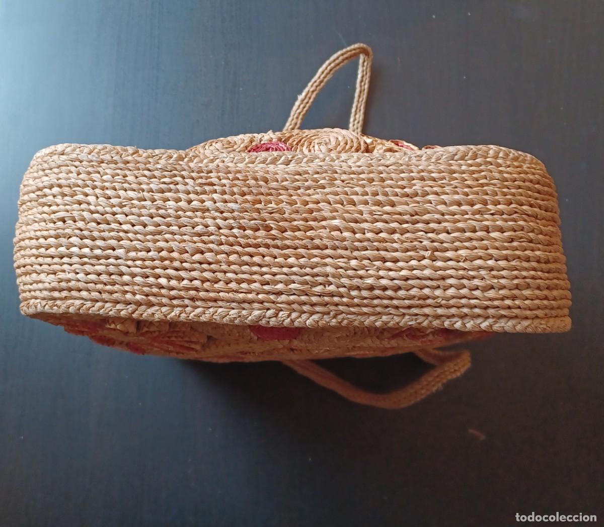 Vintage: Bolso de rafia, a&ntilde;os 80. - Foto 5