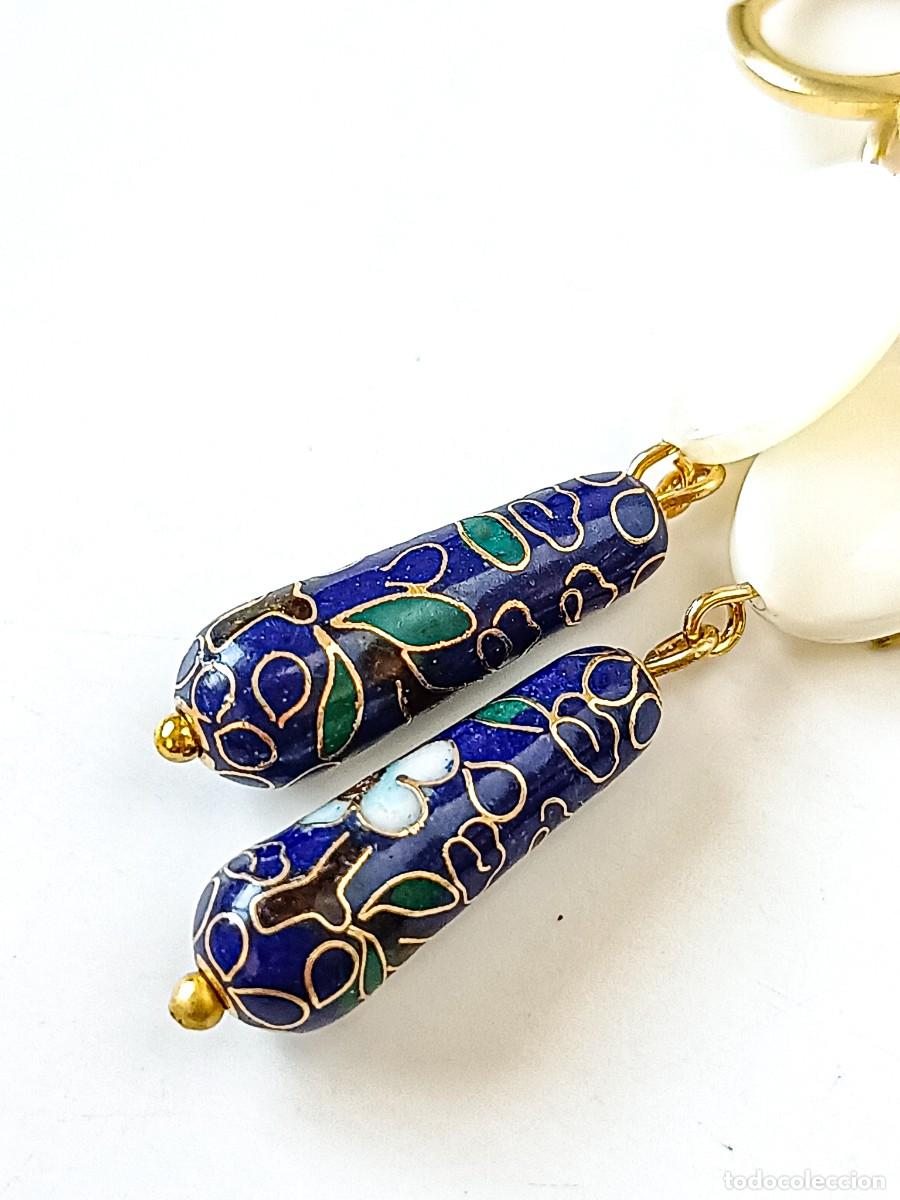 Vintage: ⌛ Pendientes boho vintage de Cloissonne aut&eacute;ntico. - Foto 5