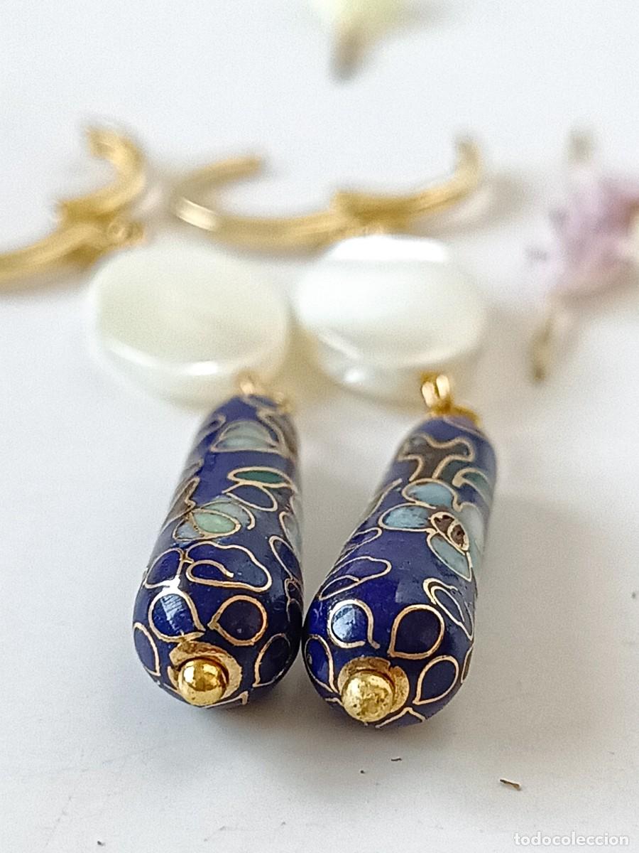 Vintage: ⌛ Pendientes boho vintage de Cloissonne aut&eacute;ntico. - Foto 6