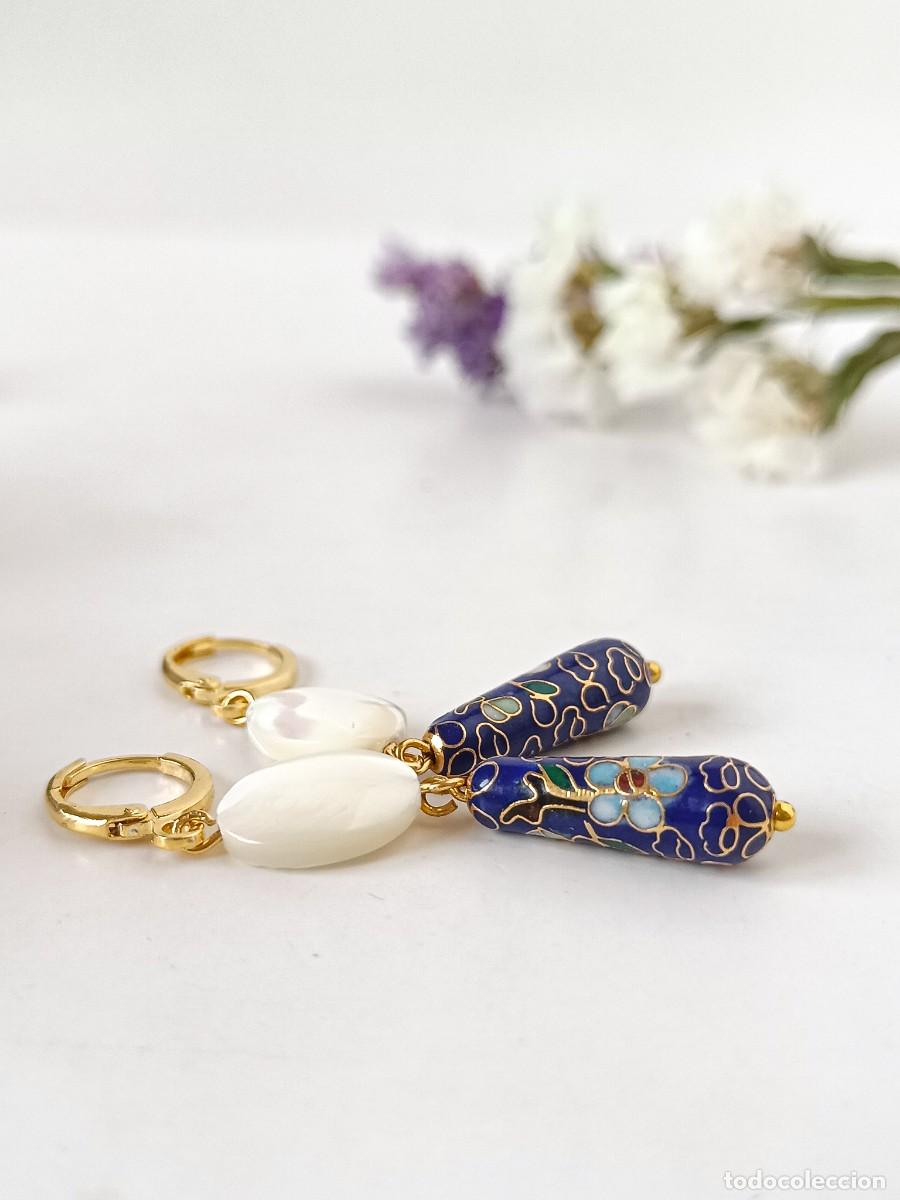 Vintage: ⌛ Pendientes boho vintage de Cloissonne aut&eacute;ntico. - Foto 7