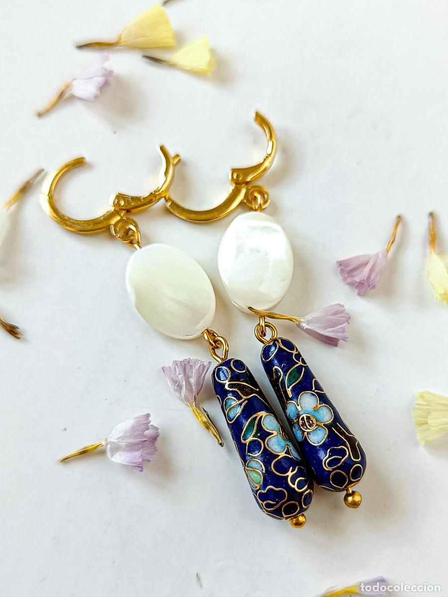 Vintage: ⌛ Pendientes boho vintage de Cloissonne aut&eacute;ntico. - Foto 9