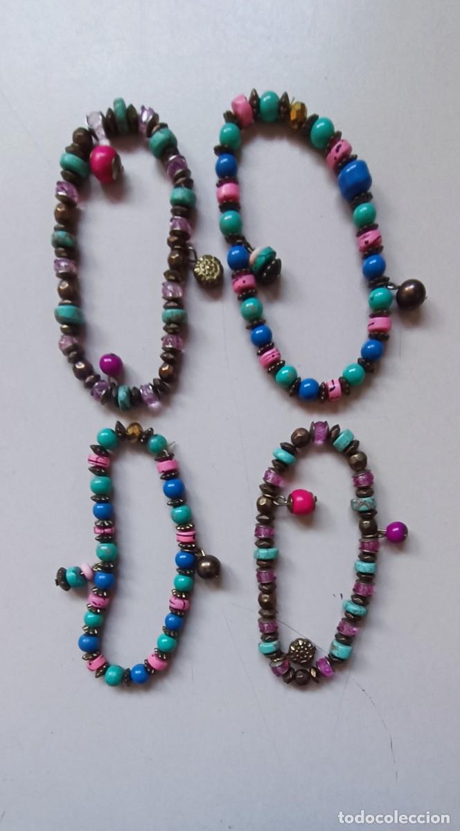 Vintage: PULSERAS (4) ANTIGUAS DE CUENTAS - Foto 1