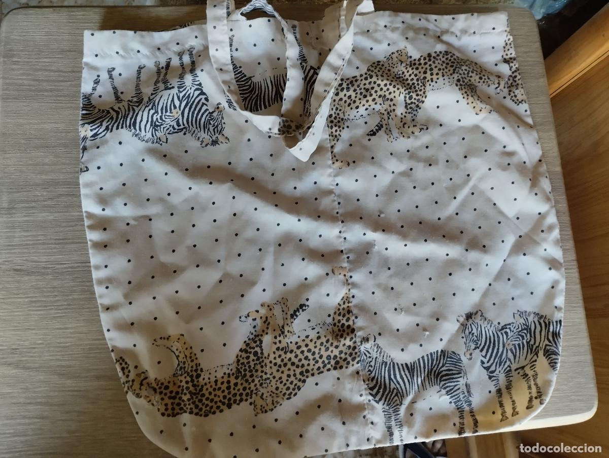 Vintage: bolsa de tela con cebras y guepardos - Foto 4