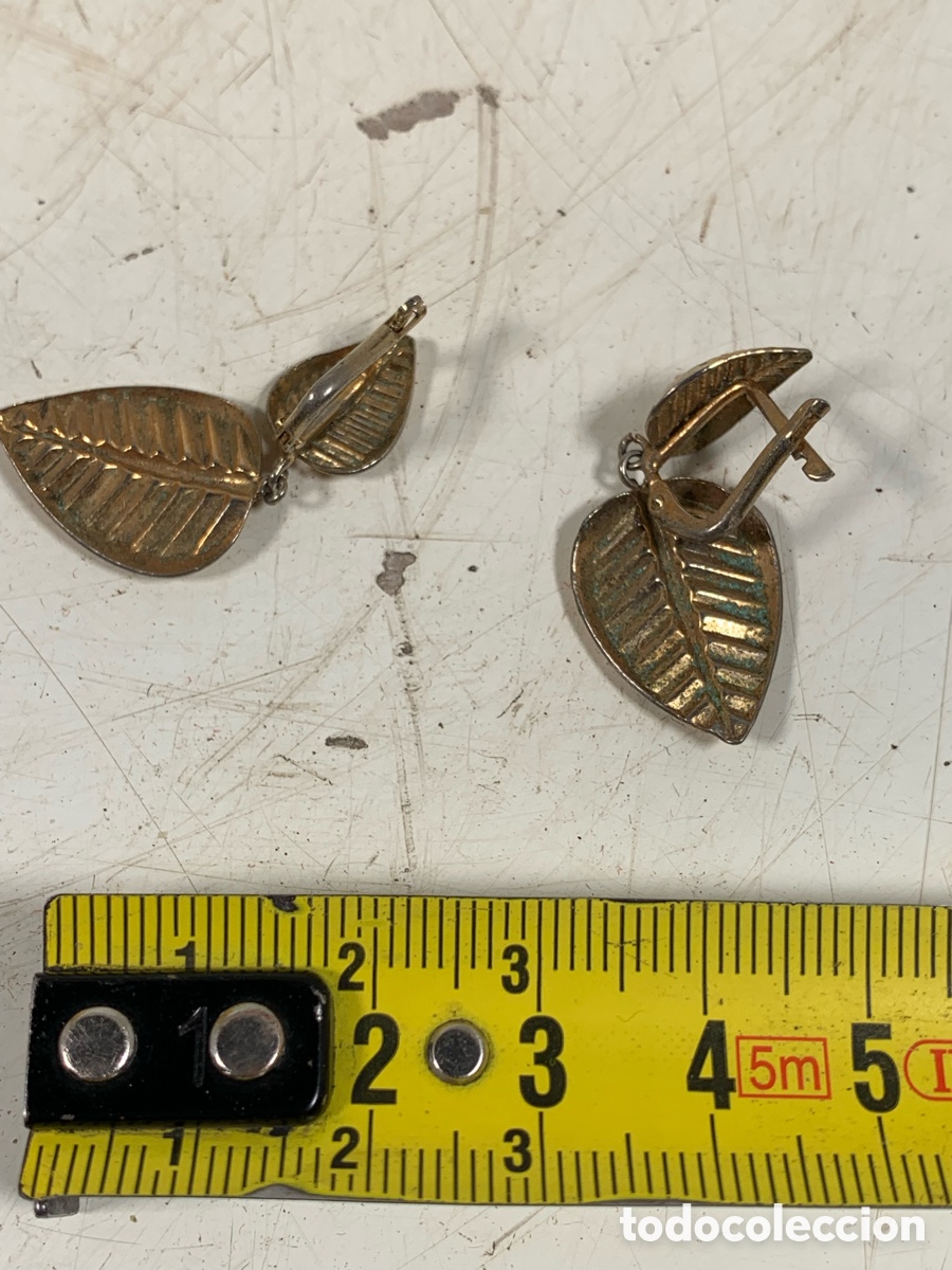 Vintage: 01_ pendientes hojas vintage - Foto 3