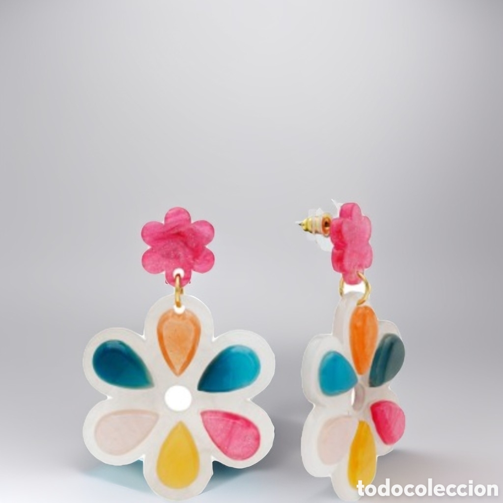 Vintage: Pendientes flores y petalos - Foto 1