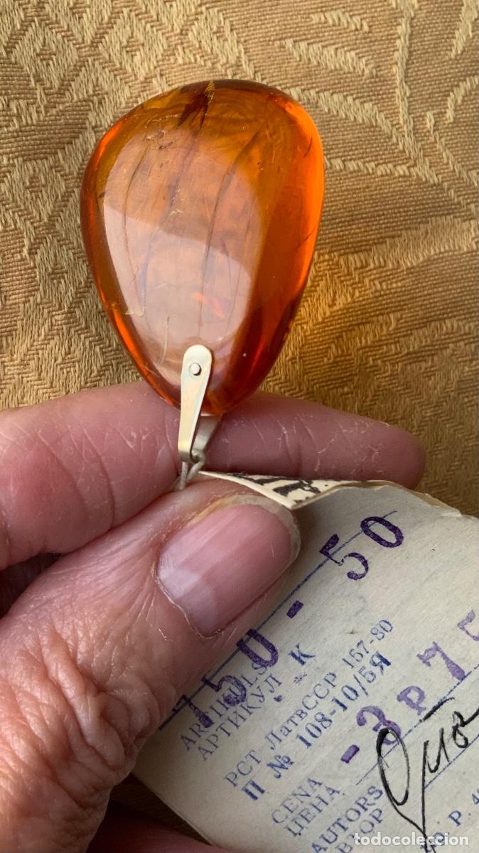 Vintage: COLGAMTE &Aacute;MBAR DEL BALTICO CON CERTIFICADO A&Ntilde;O 83 - Foto 7
