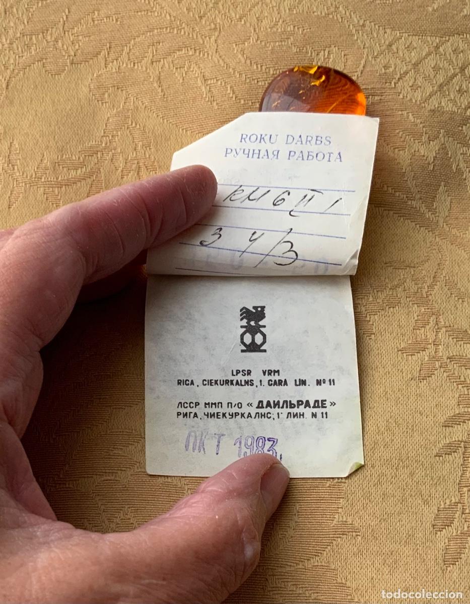 Vintage: COLGAMTE &Aacute;MBAR DEL BALTICO CON CERTIFICADO A&Ntilde;O 83 - Foto 9