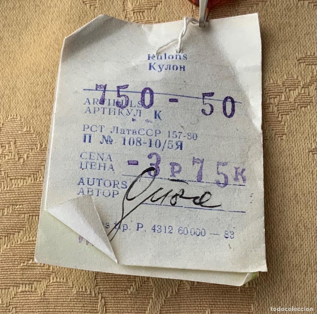 Vintage: COLGAMTE &Aacute;MBAR DEL BALTICO CON CERTIFICADO A&Ntilde;O 83 - Foto 12