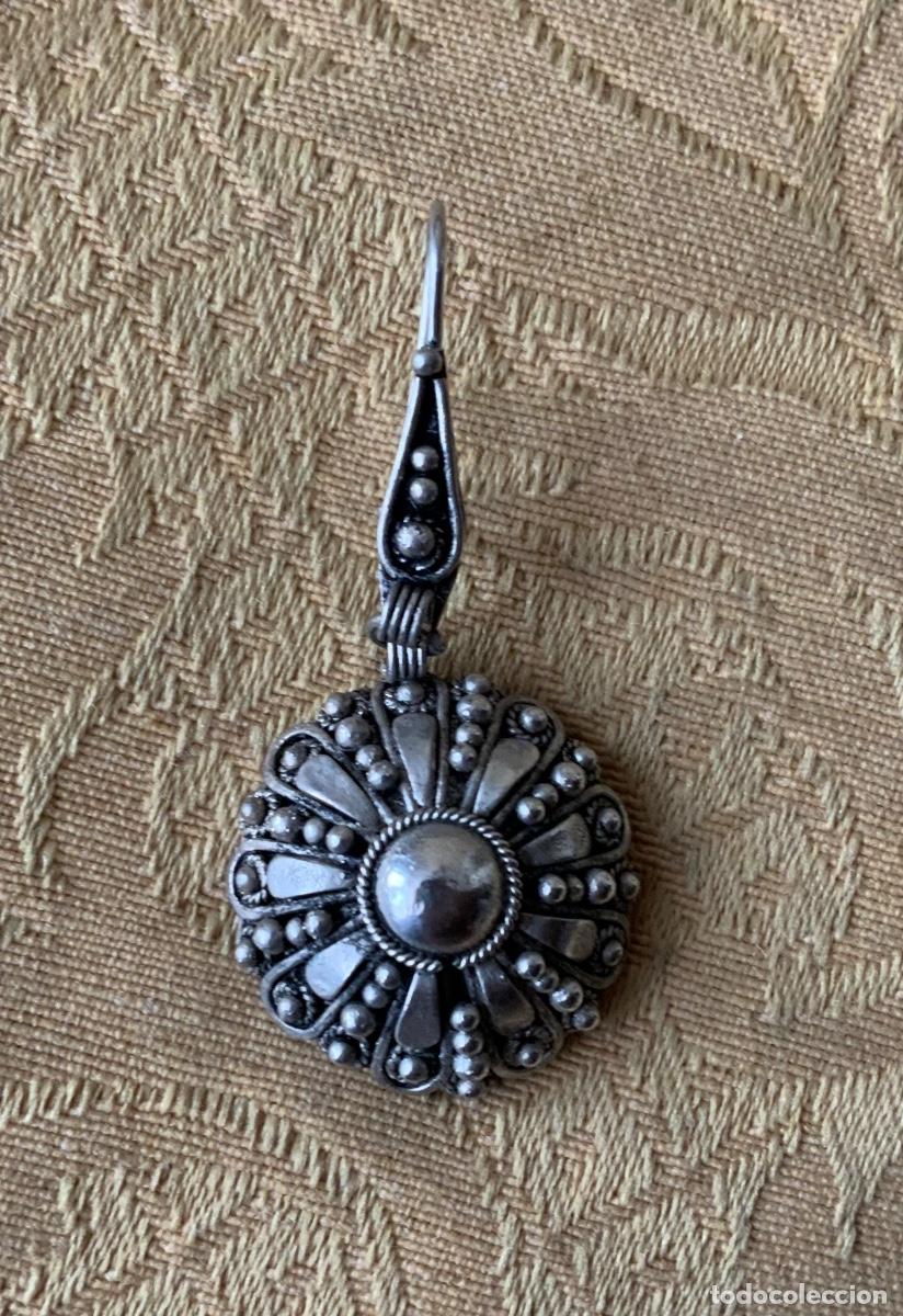 Vintage: ANTIGUOS PENDIENTES DE PLATA CHARROS - Foto 2