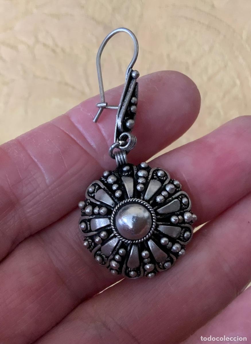 Vintage: ANTIGUOS PENDIENTES DE PLATA CHARROS - Foto 4