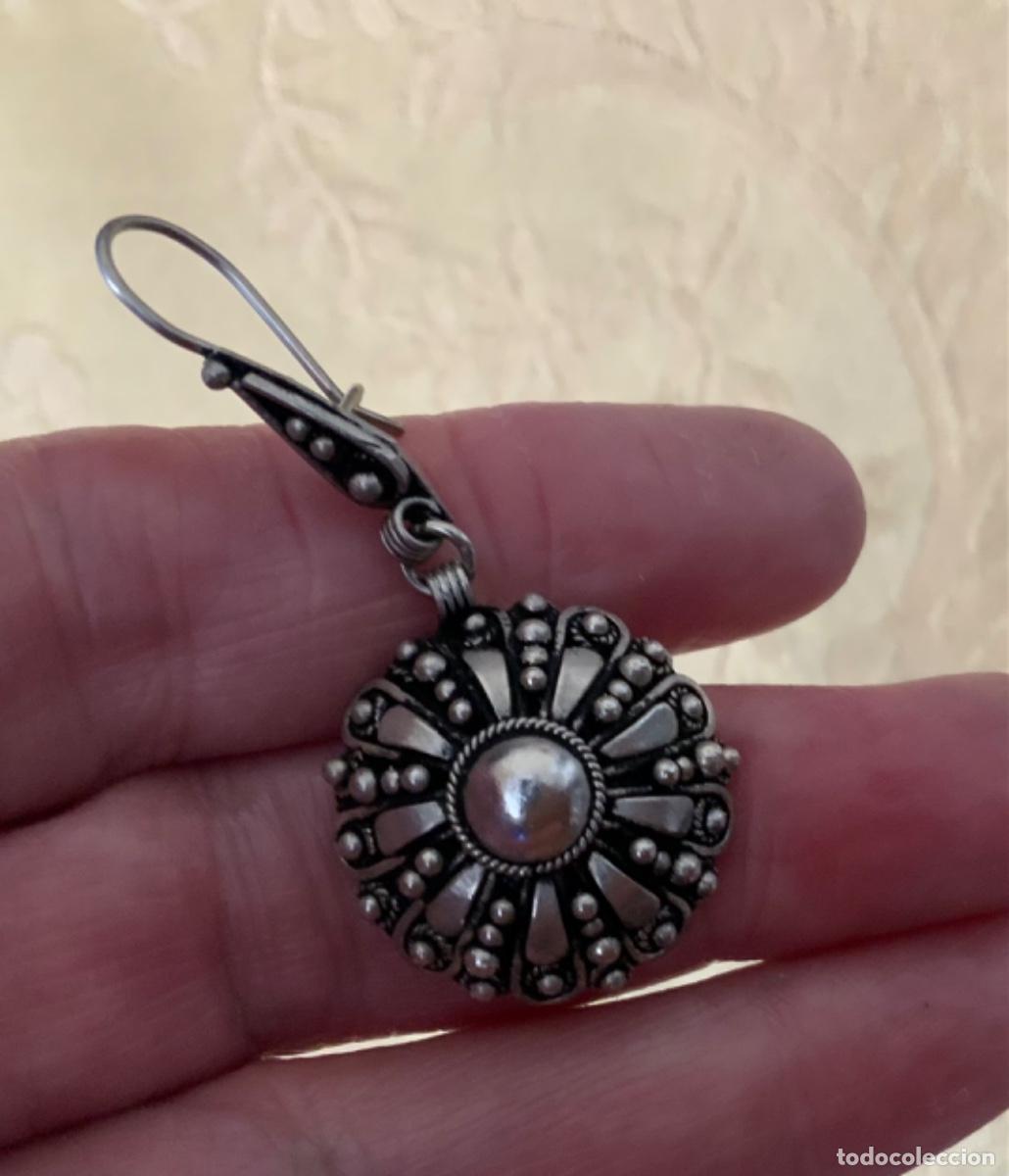 Vintage: ANTIGUOS PENDIENTES DE PLATA CHARROS - Foto 8