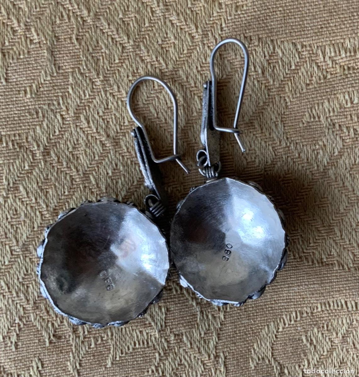 Vintage: ANTIGUOS PENDIENTES DE PLATA CHARROS - Foto 9