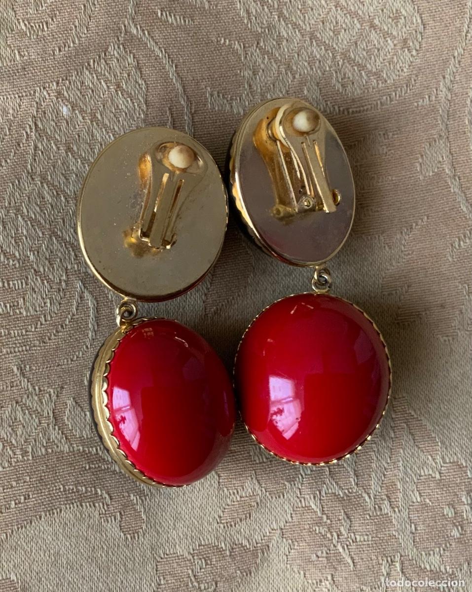 Vintage: PENDIENTES LARGOS A&Ntilde;OS 80 BICOLOR - Foto 6
