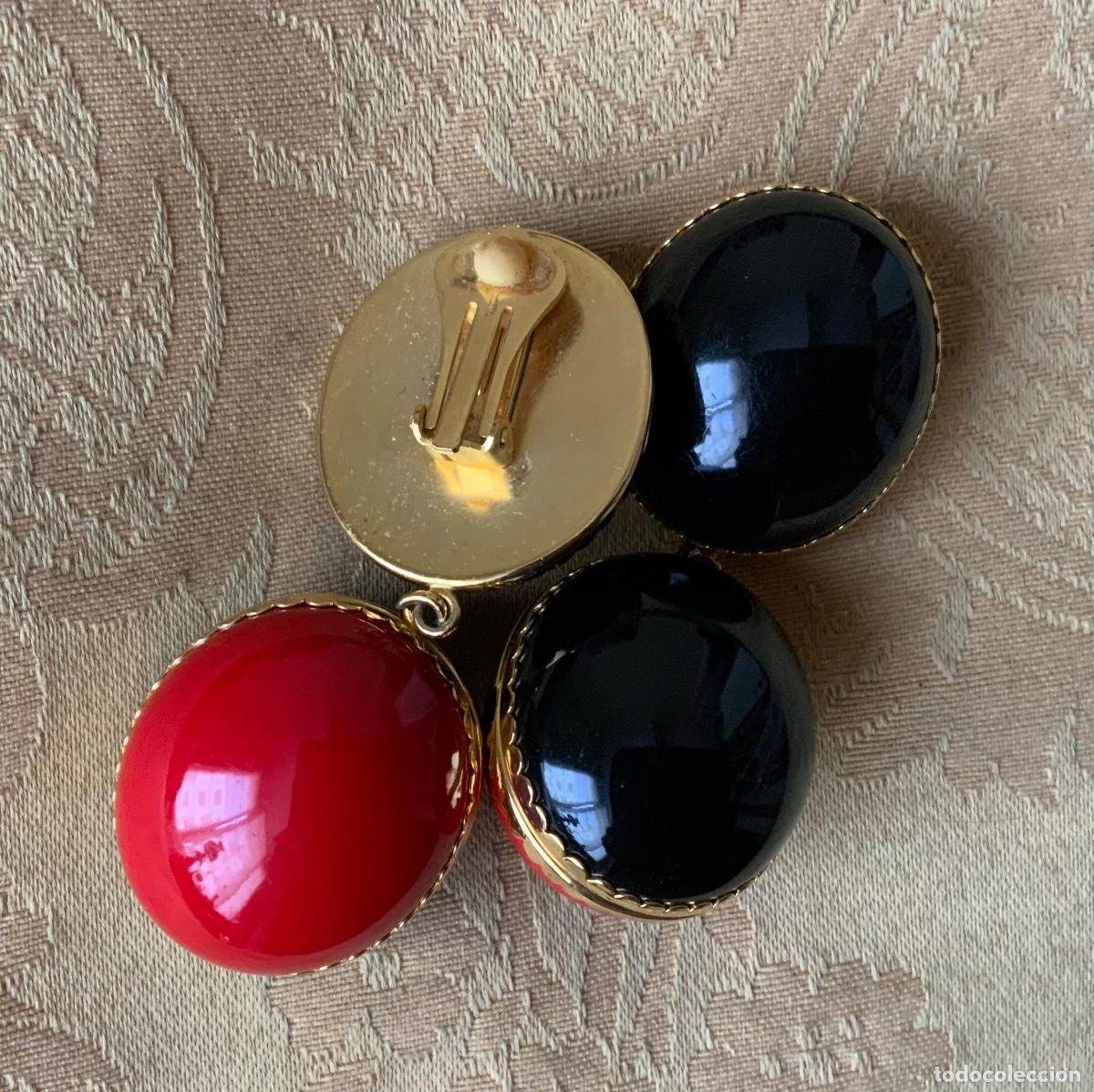 Vintage: PENDIENTES LARGOS A&Ntilde;OS 80 BICOLOR - Foto 8