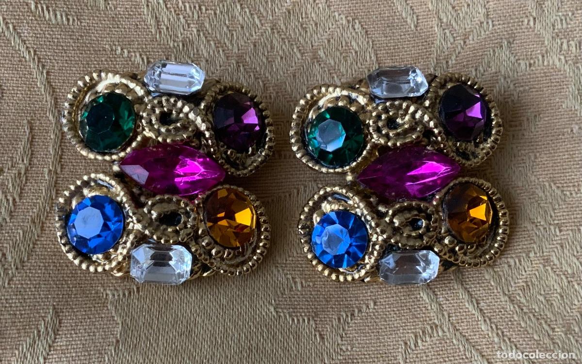 Vintage: PENDIENTES VINTAGE PEDRERIA - Foto 3