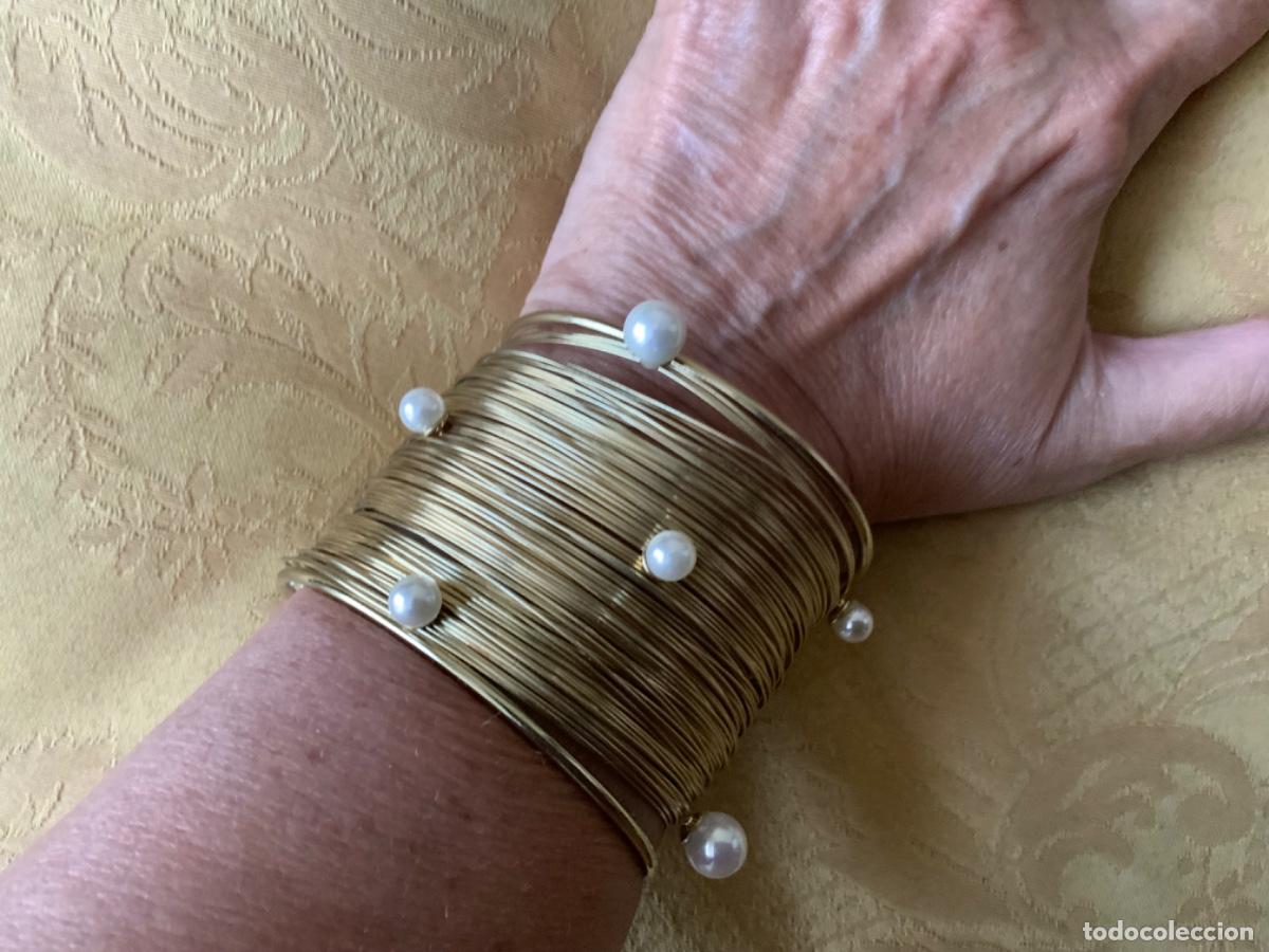 Vintage: PULSERA BRAZALETE METAL Y PERLAS - Foto 6