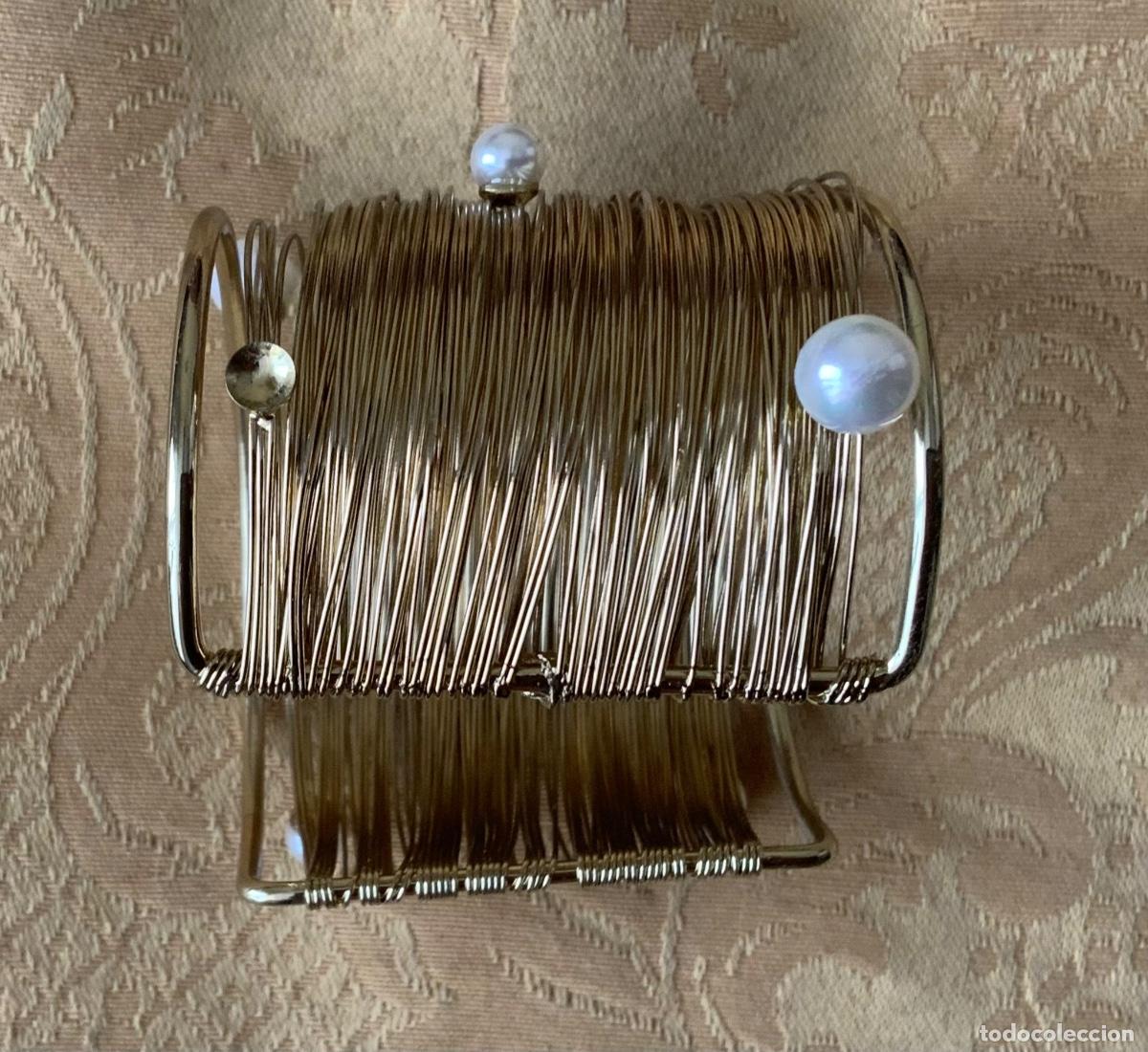 Vintage: PULSERA BRAZALETE METAL Y PERLAS - Foto 9