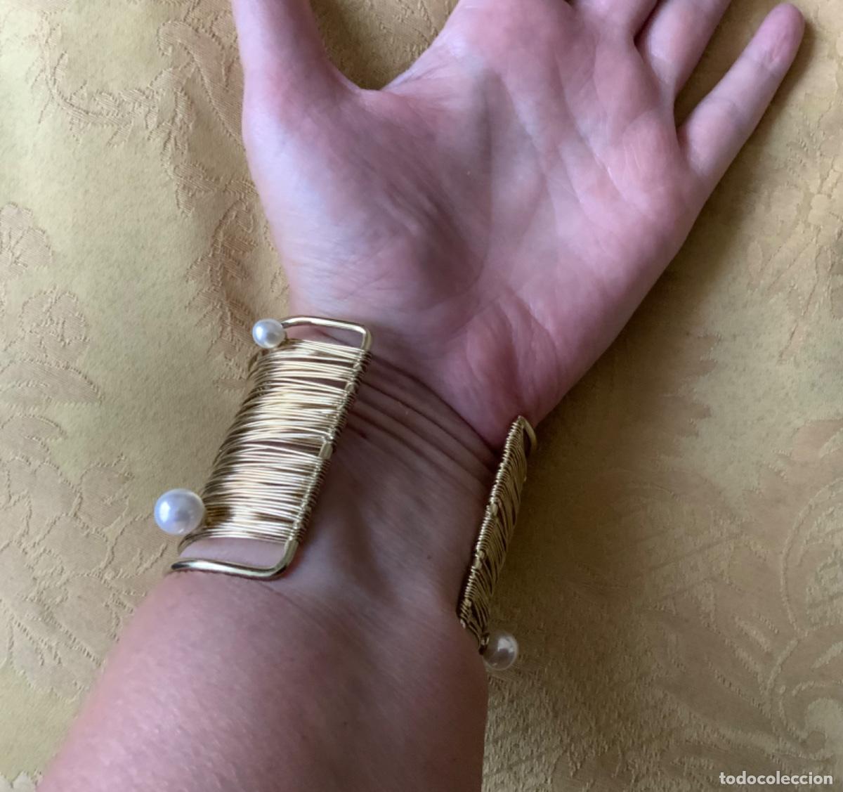 Vintage: PULSERA BRAZALETE METAL Y PERLAS - Foto 11
