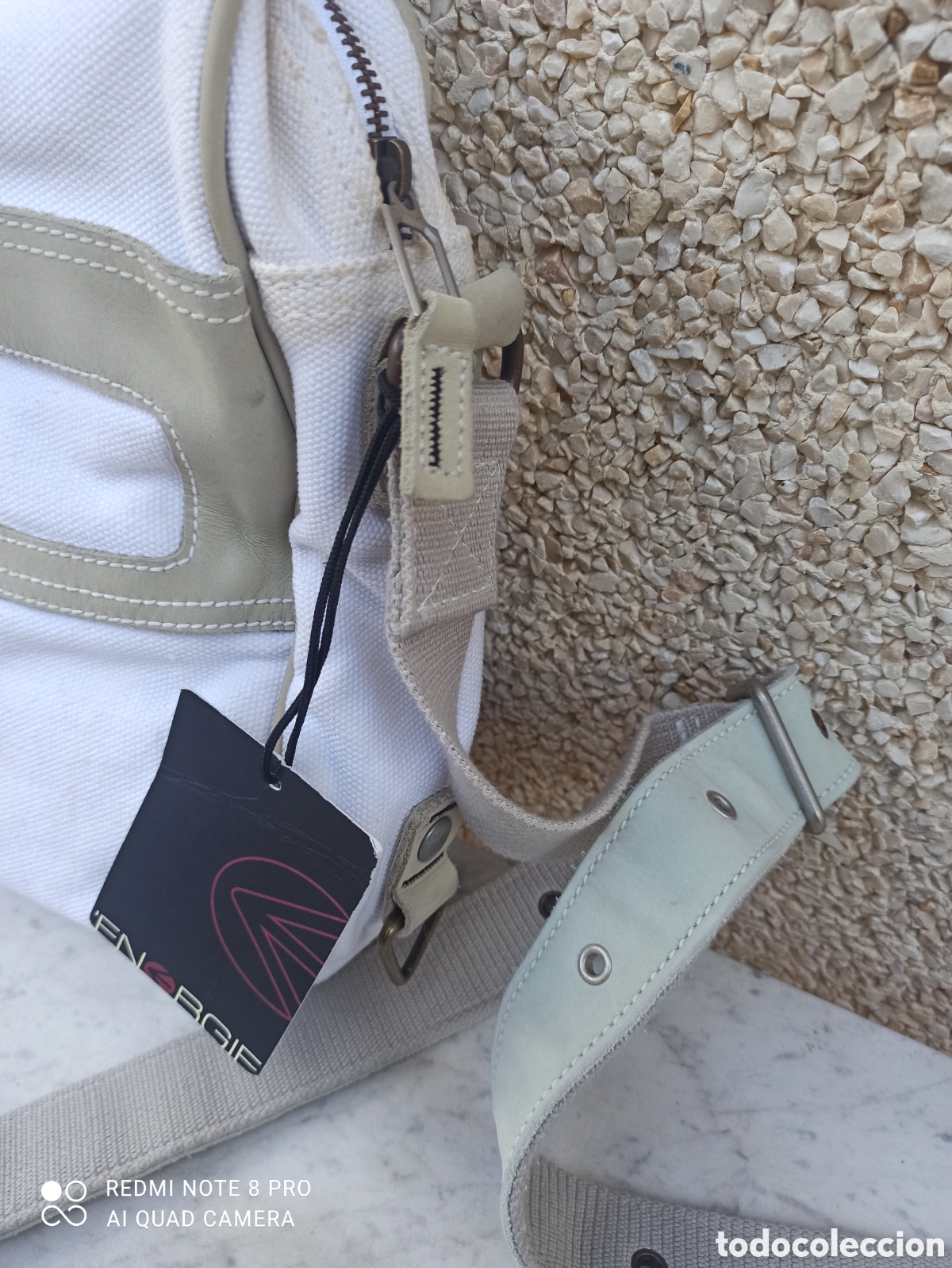 Vintage: Bolso Energie de piel y algod&oacute;n - Foto 2