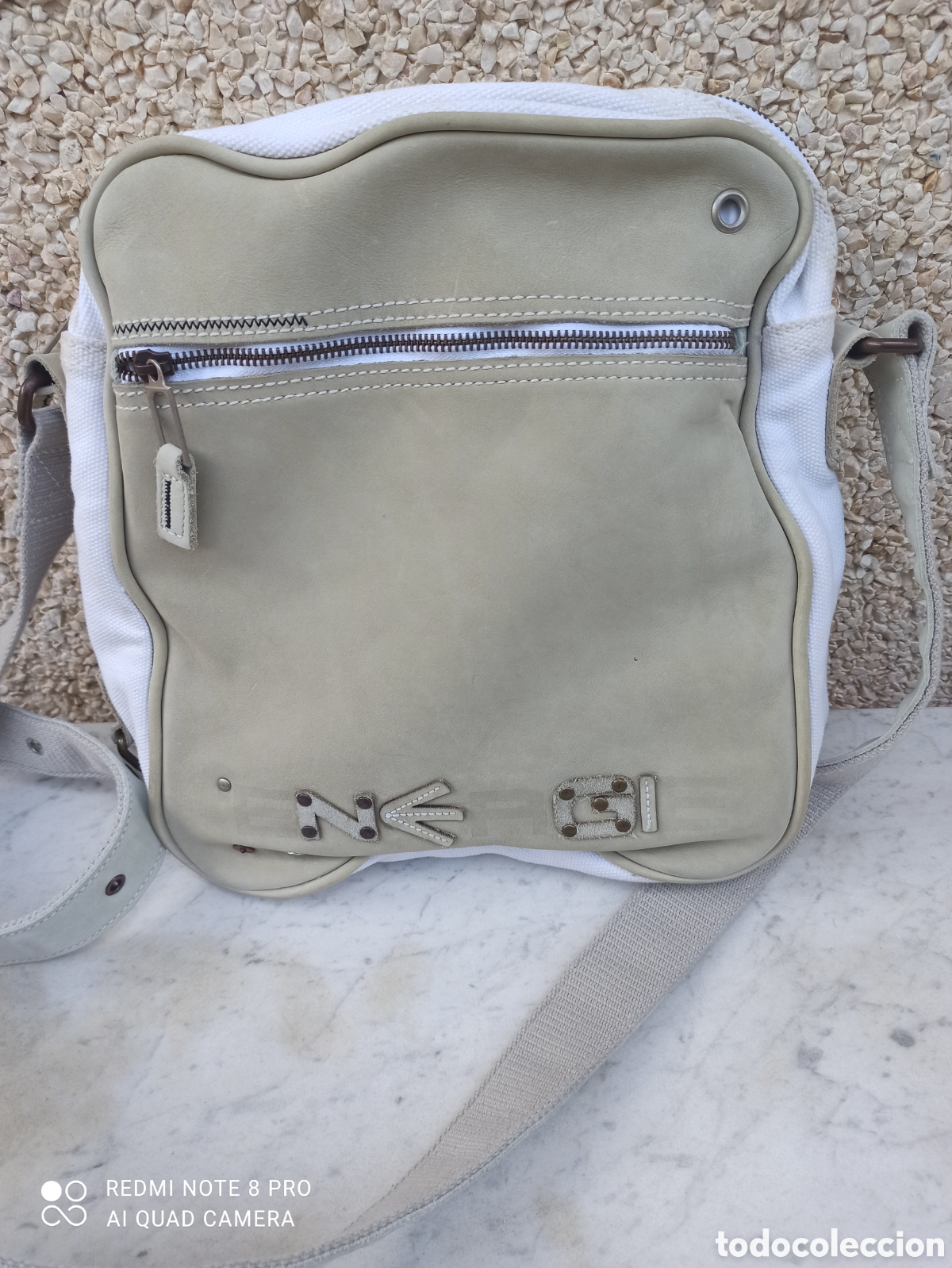 Vintage: Bolso Energie de piel y algod&oacute;n - Foto 4