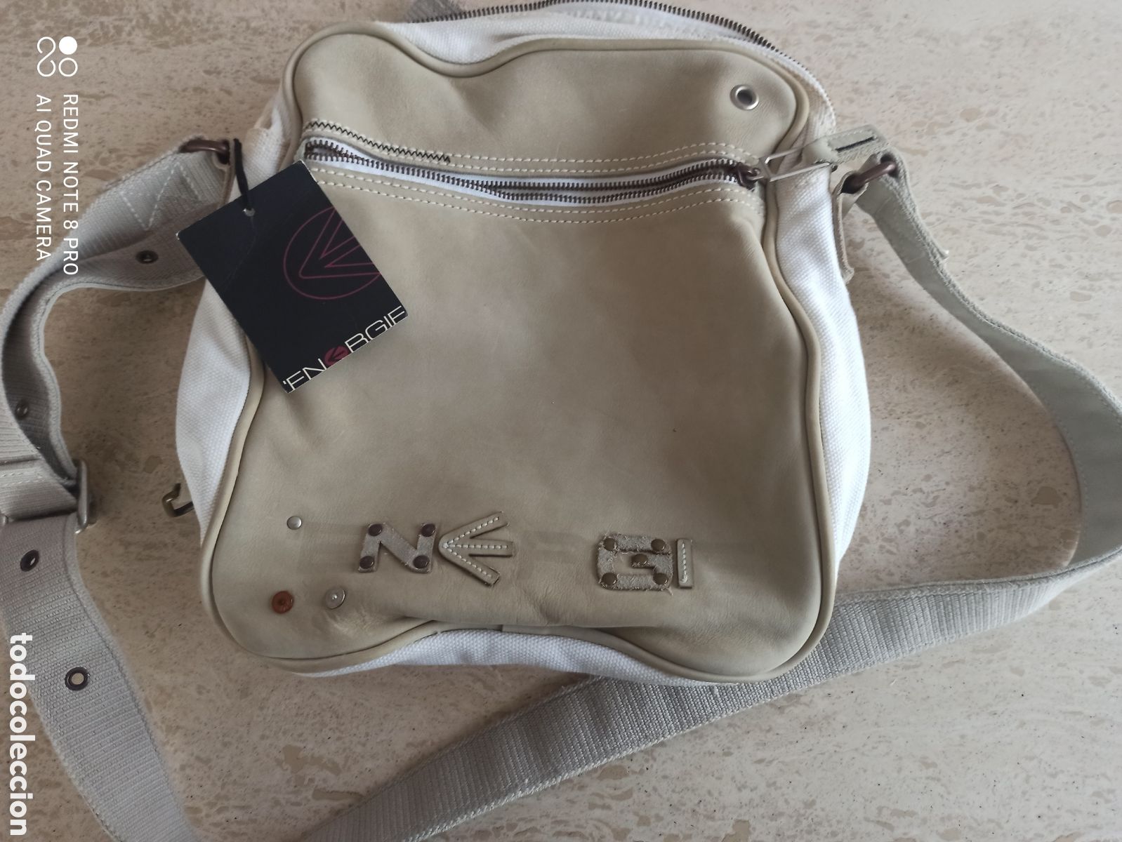 Vintage: Bolso Energie de piel y algod&oacute;n - Foto 9