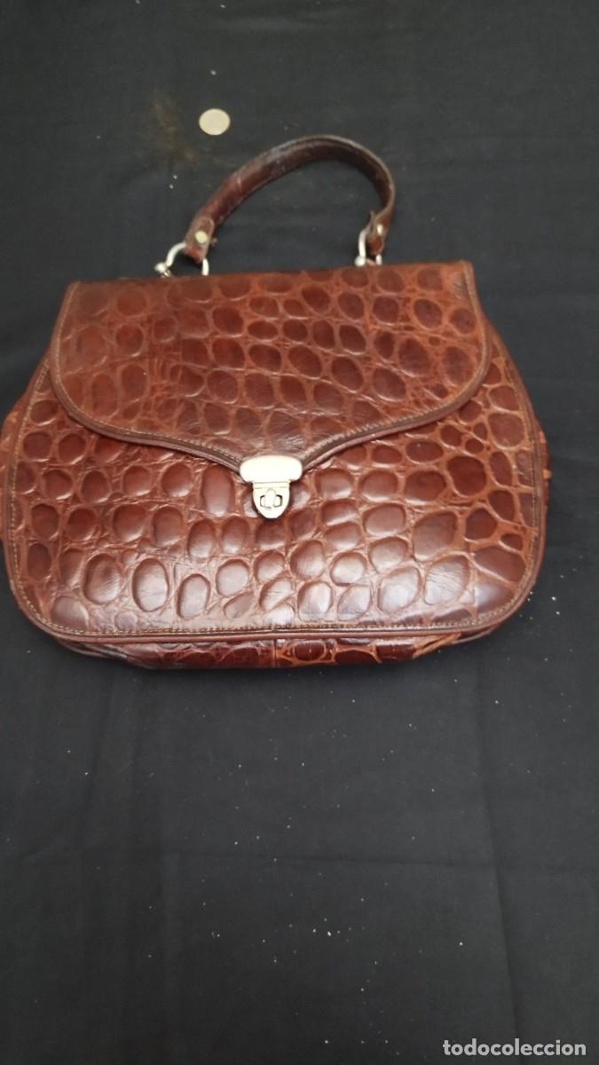 Vintage: Bolso piel de cocodrilo - Foto 1