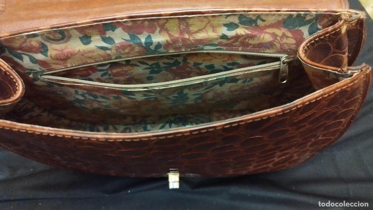 Vintage: Bolso piel de cocodrilo - Foto 4
