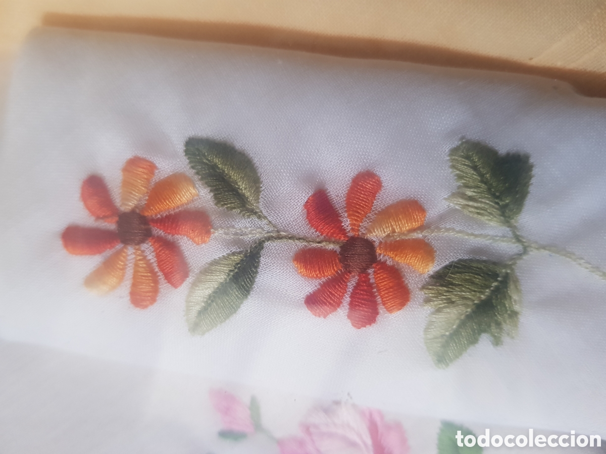 Vintage: Pa&ntilde;olerias roses algod&oacute;n 100 por 100 - Foto 6
