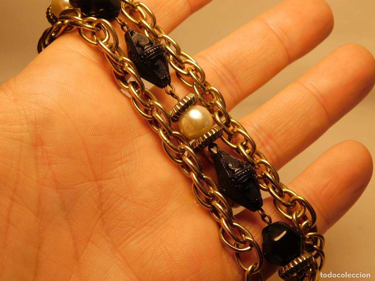 Vintage: Pulsera Vintage de cuentas talladas - Foto 4